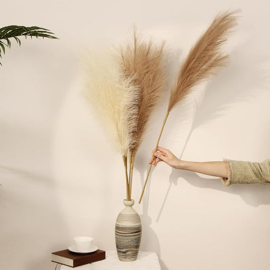 Pampas Grass in Beige and Coffee