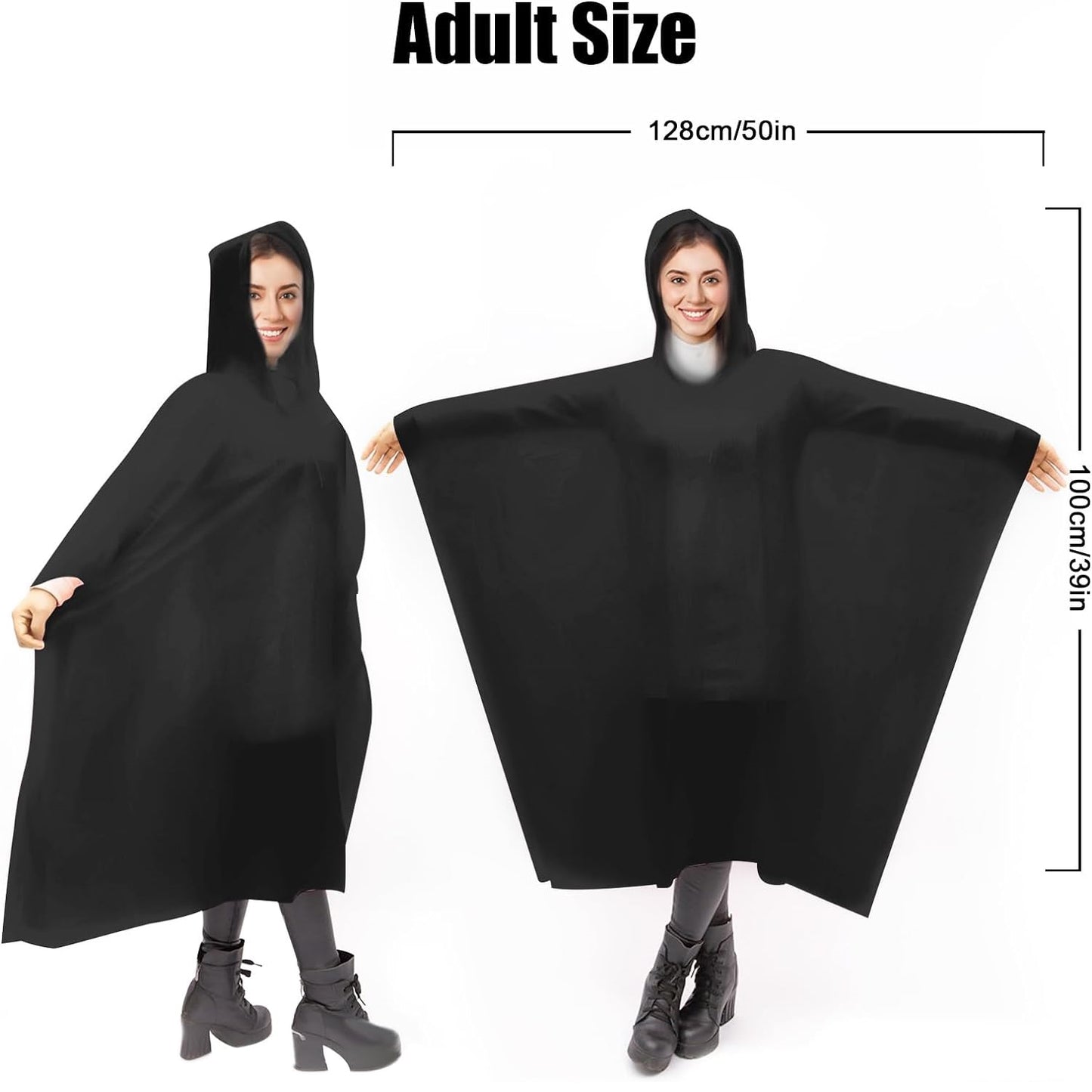 Rain Poncho in Black