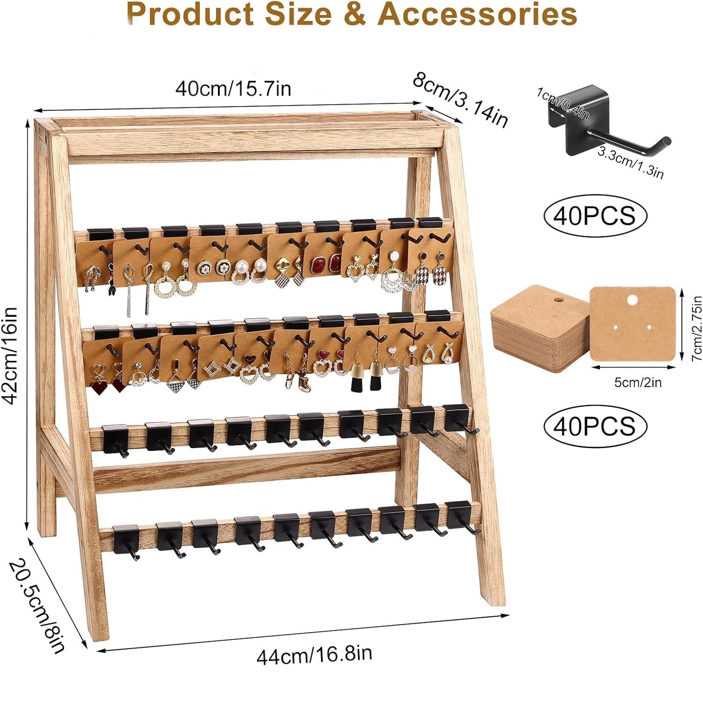 Wooden Earring Display Stands