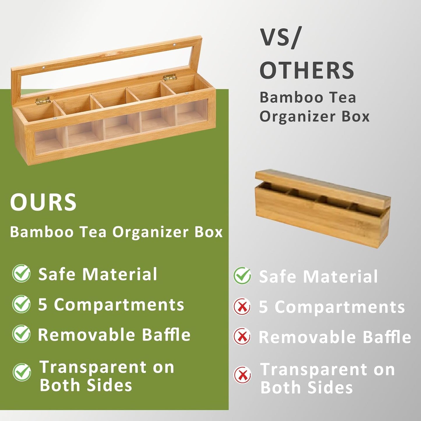 Bamboo Tea Bag Organizer