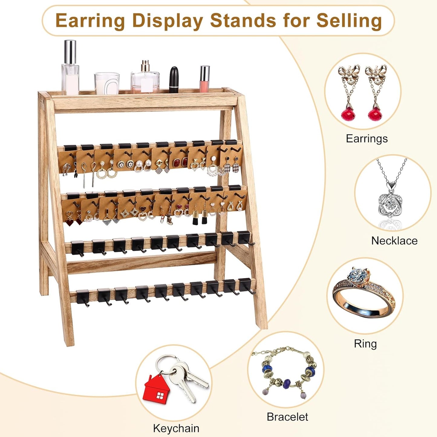 Wooden Earring Display Stands