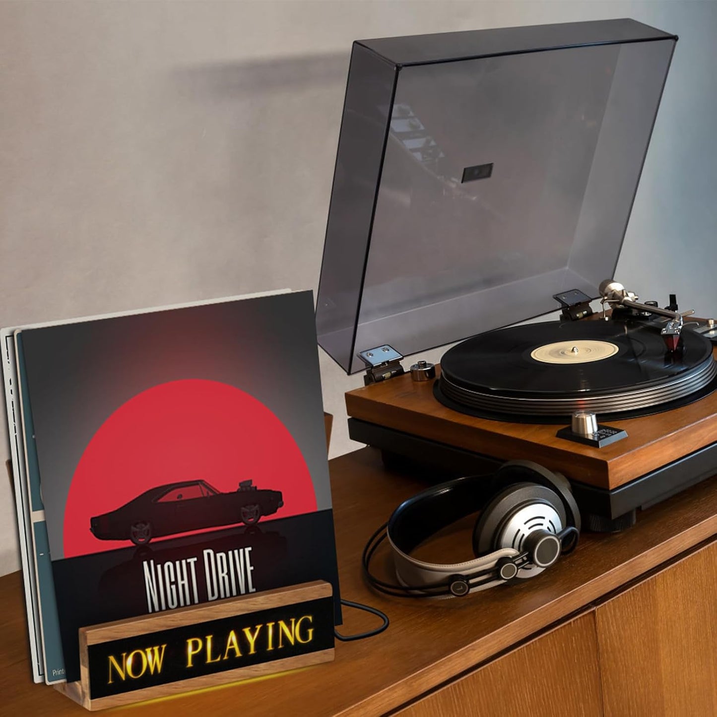 Now Playing Vinyl Record Stand