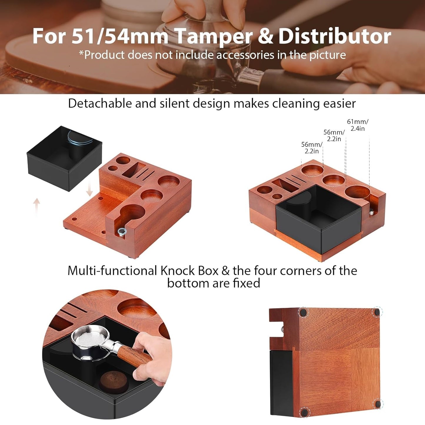 Espresso Knock Box and Tamp Station