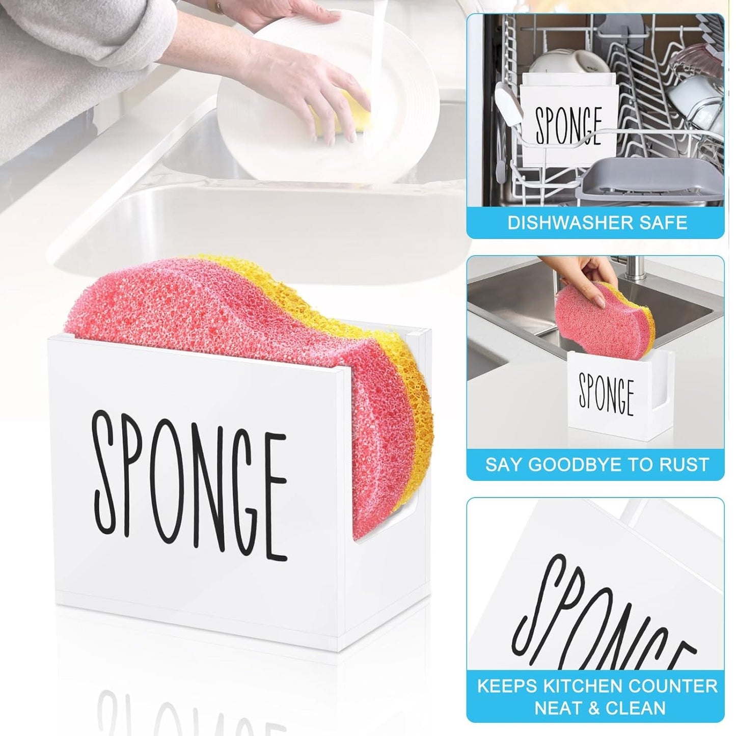 Sponge Holder in White