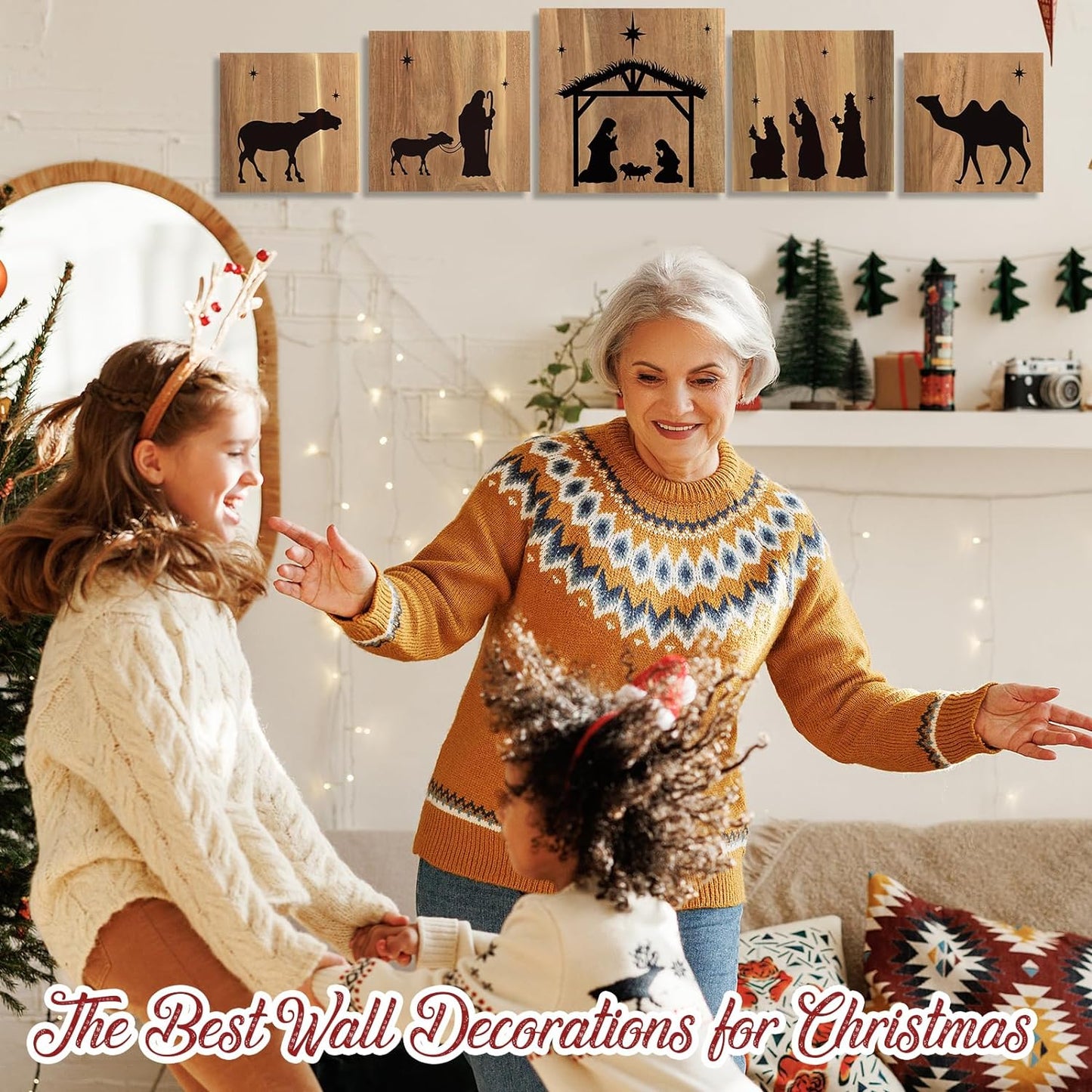 Nativity Scene Wooden Wall Decoration