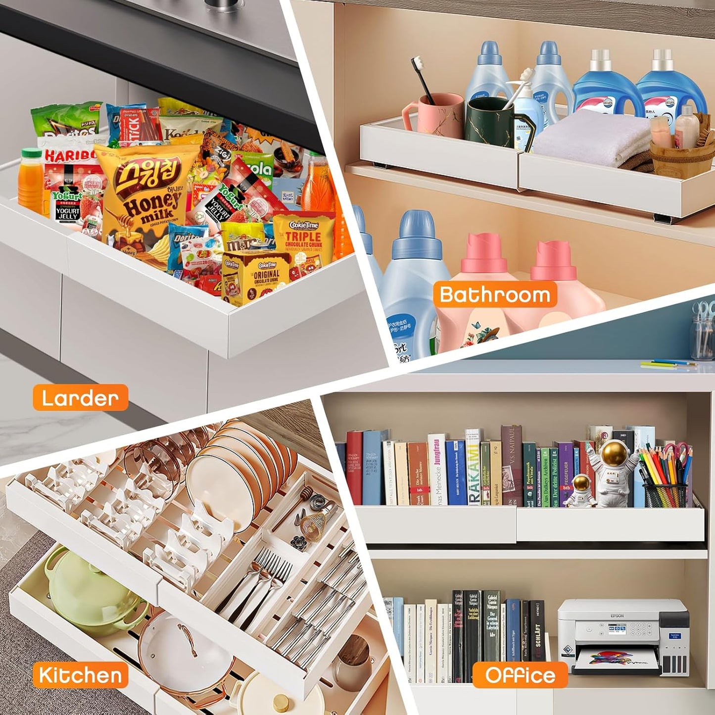 Expandable Pull Out Cabinet Organizers