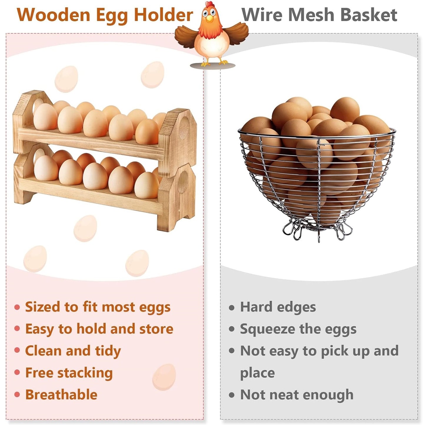 Wooden Egg Holder Countertop