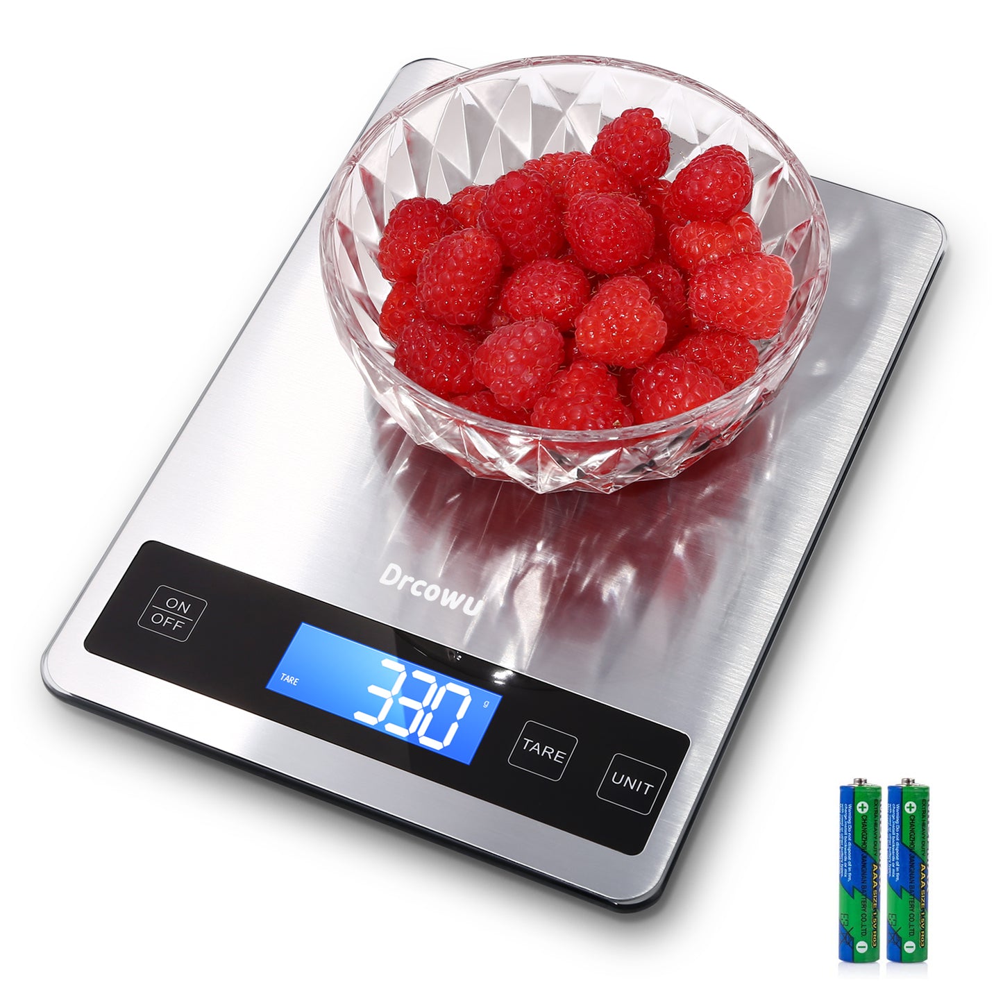 Drcowu 15kg Kitchen Scales in Silver