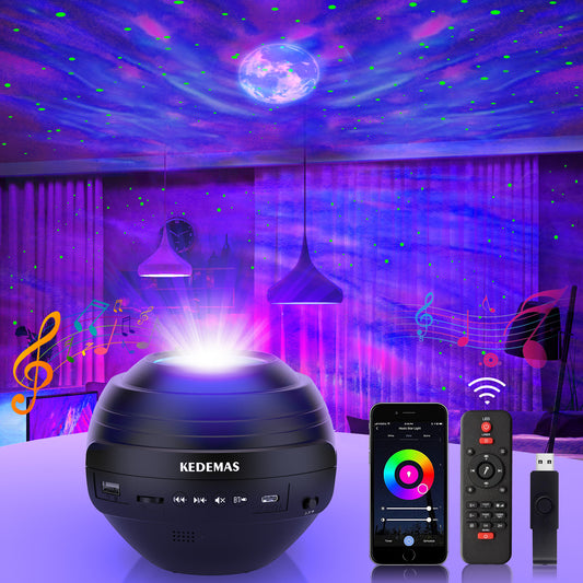 KEDEMAS Galaxy Projector in Black