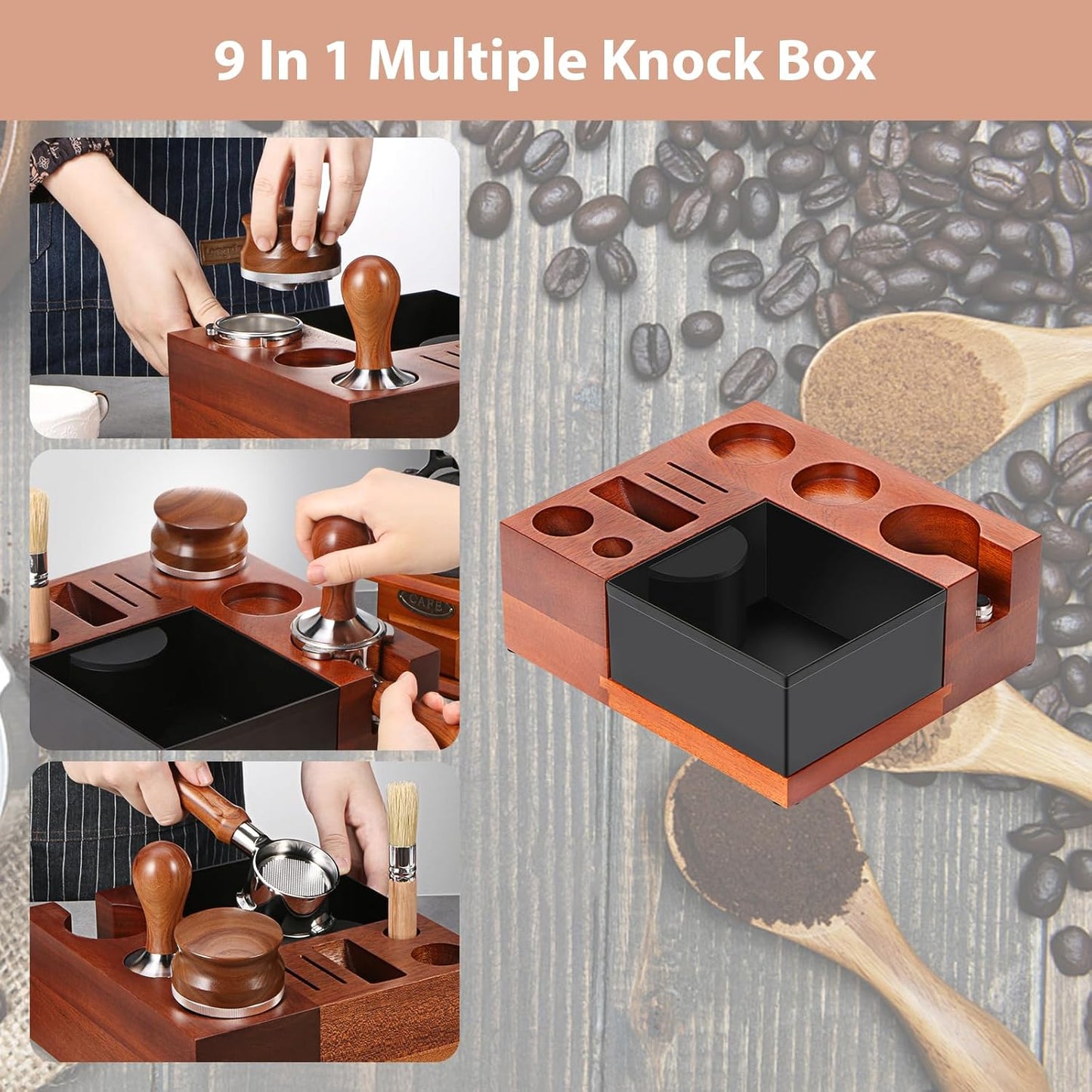 Espresso Knock Box and Tamp Station