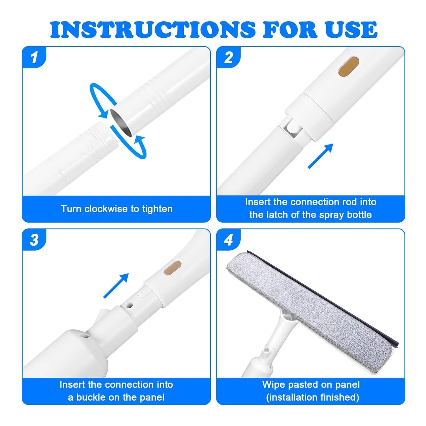 Squeegee for Window Cleaning with Spray