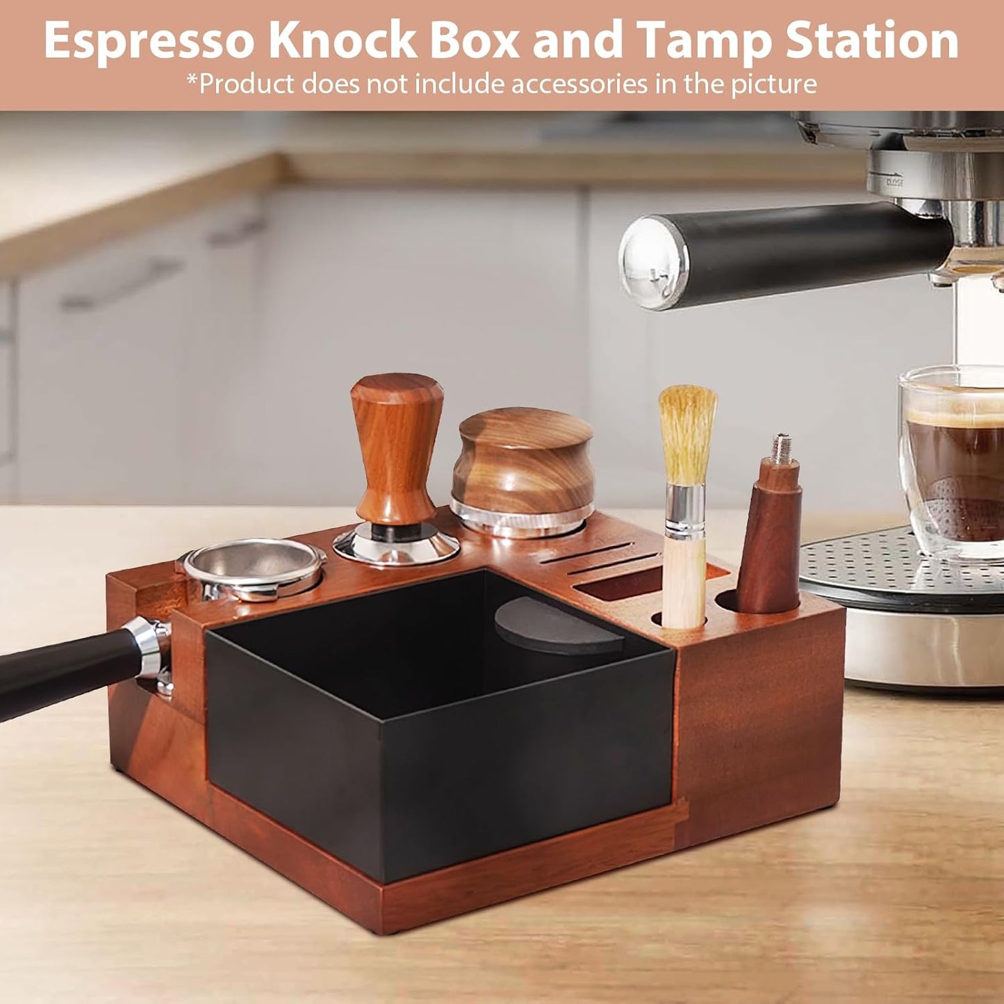 Espresso Knock Box and Tamp Station